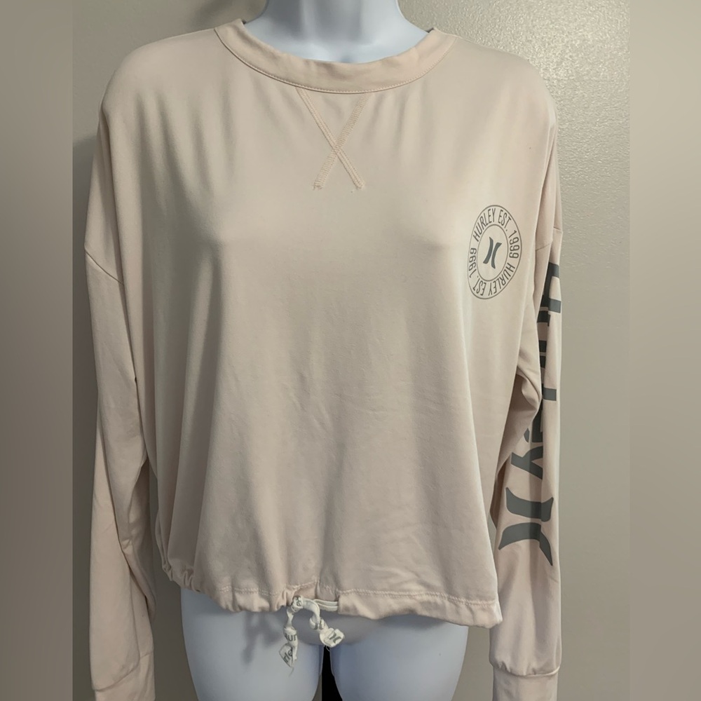 Hurley Cropped Drawstring Waist Top